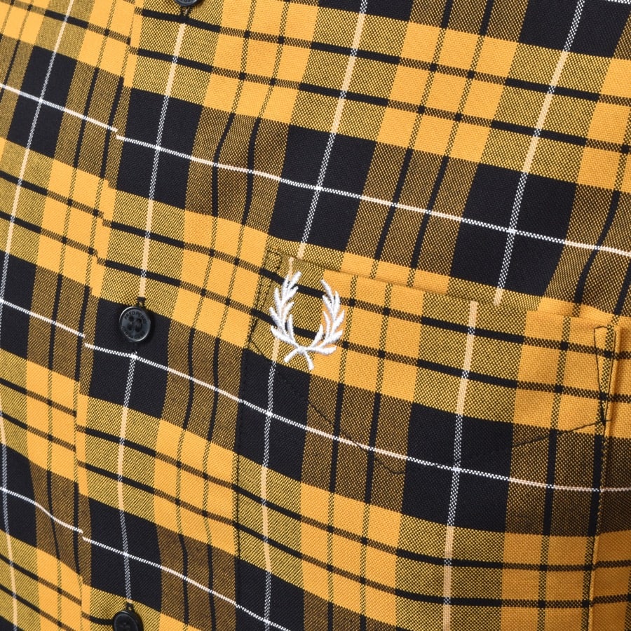Alternative Image for ProductFred Perry Tartan Long Sleeved Shirt Orange3